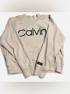 Calvin Klein Grey Crewneck Sweatshirt with Black Logo
